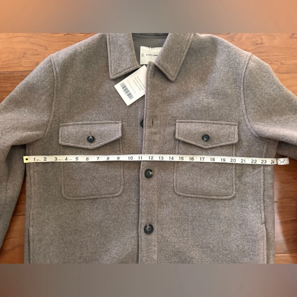 Everlane Men's Beige Tan Wool Blend Shirt Jacket - Picture 4 of 7